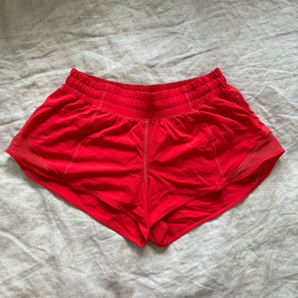 Lululemon Red Hotty Hot shorts
